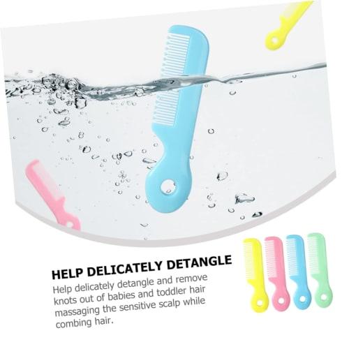 GLEAVI 4-Piece Baby Comb, Round Toddler Hair Comb, Soft for Baby's Hair