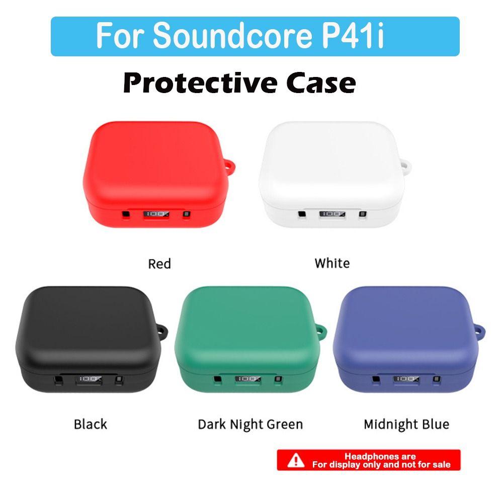 New Silicone Protective Case with Hook Shockproof Earphone Cover Anti-fall Headphones Shell for Soundcore P41i Accessories