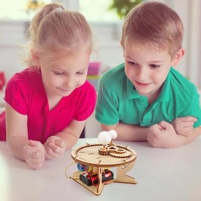 DIY Solar System Astronomy Sun Earth Moon Planet Model Wooden Mechanical Set Children's Science Popularization and Puzzle Toy