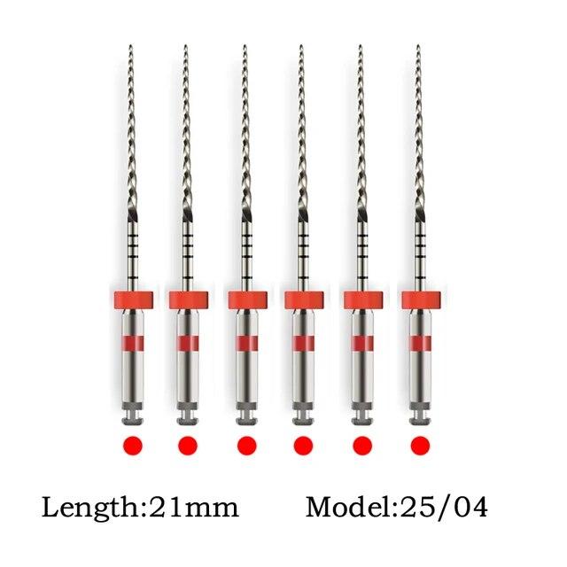 25/21mm Dental Dateien SC Vorwärts Rotation NiTi Datei System für Endodontie Zahnmedizin Materialien 6 Teile/schachtel SOCO PLUS