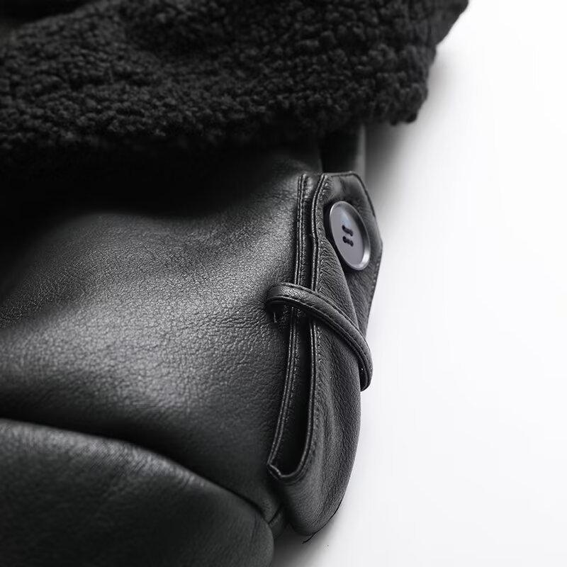 2024 Women's Fashion Shearling Coat: Versatile Solid Color, Square Neck, Belted Design for Winter