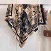Retro Butterfly Insect Printing Imitation Cashmere Warm Scarf Women'S Fashion Elegant Air Conditioner Shawl Large Square Scarf