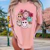 Fashion Women Trendy Smiley Face Print T Shirt Funny Casual O-neck Short Sleeves T-shirt Summer Female Tee Shirt