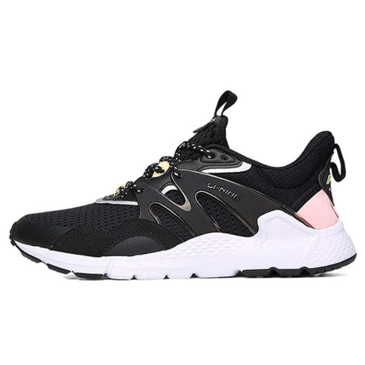 New LiNing Slip Resistant And Breathable Low Top Running Shoes Women's Black AGLQ064-4