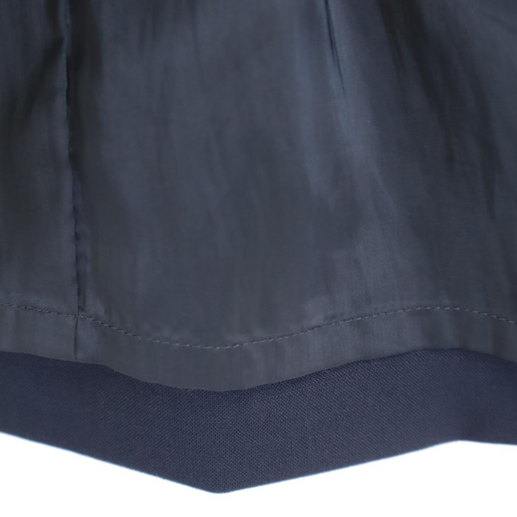 green label relaxing wool blend Midi length Wrap skirt 38 Navy Women Used