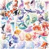 50 Watercolor Marine Animals Graffiti Stickers Personalized Decorative Guitar Notebook Suitcase DIY Waterproof Stickers
