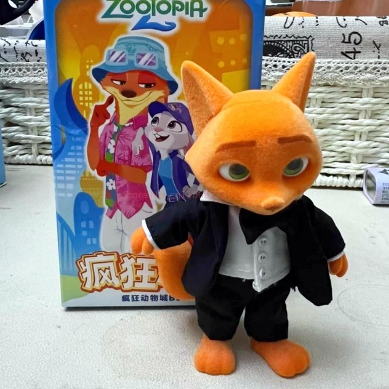 Genuine Zootopia Crazy Party2 Series Bjd  Cute Trendy Articulated Jointed Action Figurine Collectible Model Ornament Present