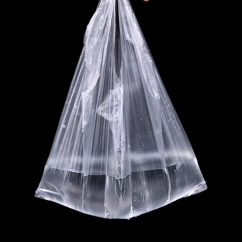 55Pcs 24*32Cm Plastic T-Shirt Retail Shopping Supermarket Bags Handles Packaging,