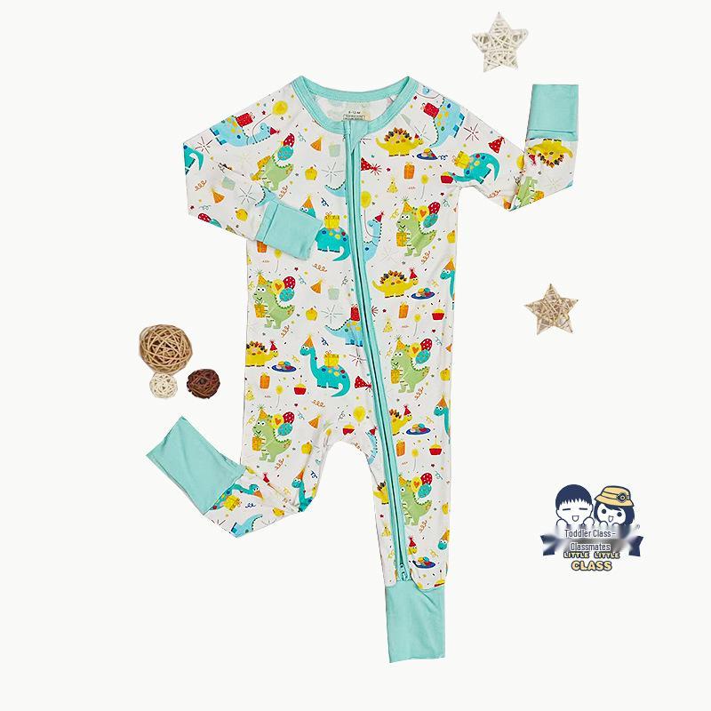 Bamboo Fiber Cartoon Baby Romper Jumpsuit Bodysuit