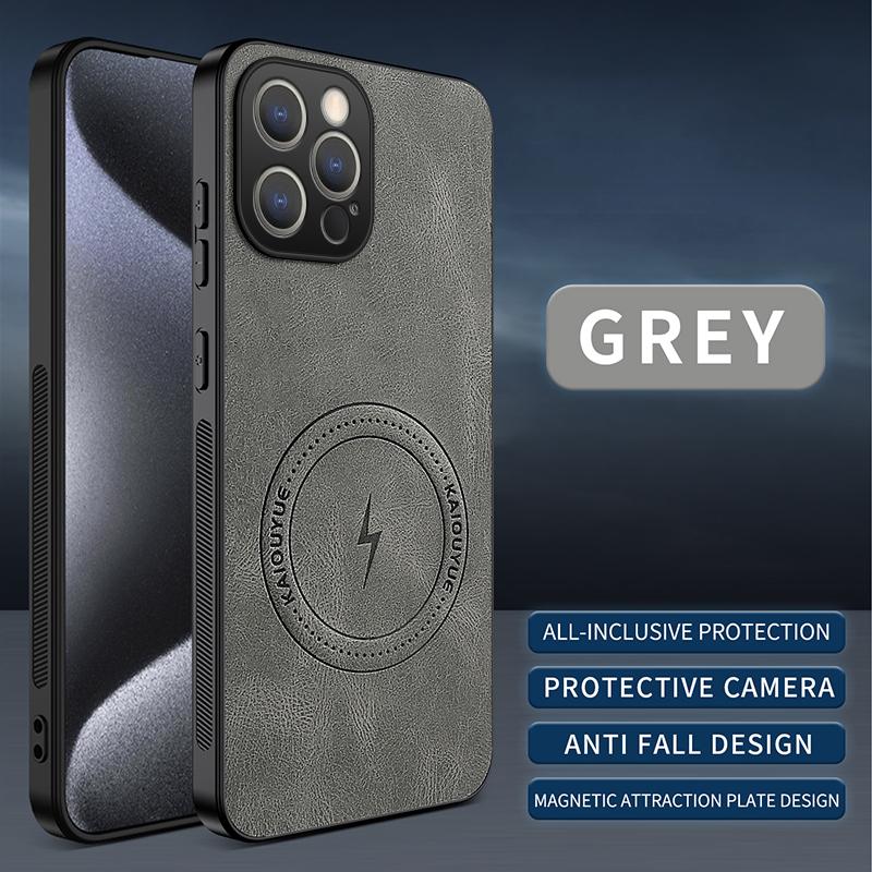EUCAGR Per iPhone 12 Pro Max/12 Pro/12Pro Custodia Semplice Elegante Magnetica di Aspirazione Lusso Pelle PU Skin-friendly Anti-caduta Copertura