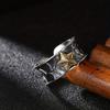 New retro five-pointed star open ring, trendy, fashionable, punk, star-set index finger ring, high-end