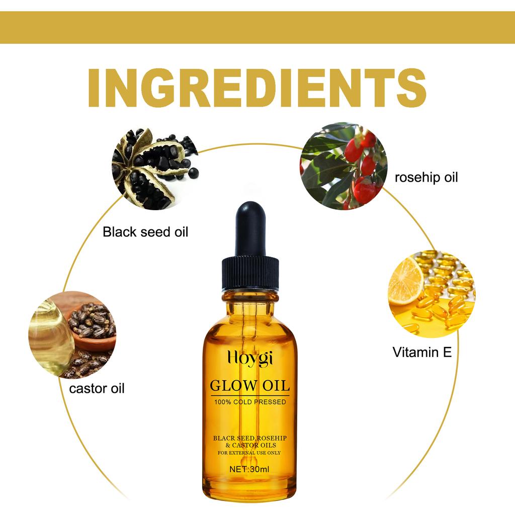 Facial Oil Anti Aging Face Treatment Hydrating Moisturizer Wrinkle Reducer for Dry Skin Rosehip Oil Brightening 30ml Non Greasy