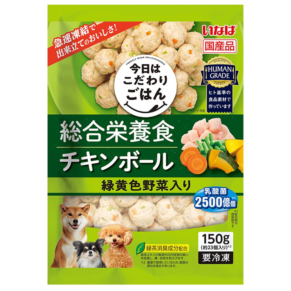

Inaba Pet Comprehensive Nutritional Food Chicken Balls with Green and Yellow Vegetables 150g x 24 Packets [Замороженный]