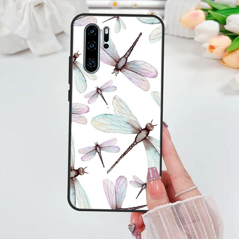 Dragonfly Insect Pattern For Huawei Nova 11i 7i 8i 12i 12s Y73 Y70 Y90 Y60 Y72 Y61 Y91 9 10 SE P40 Lite P30 Pro Case