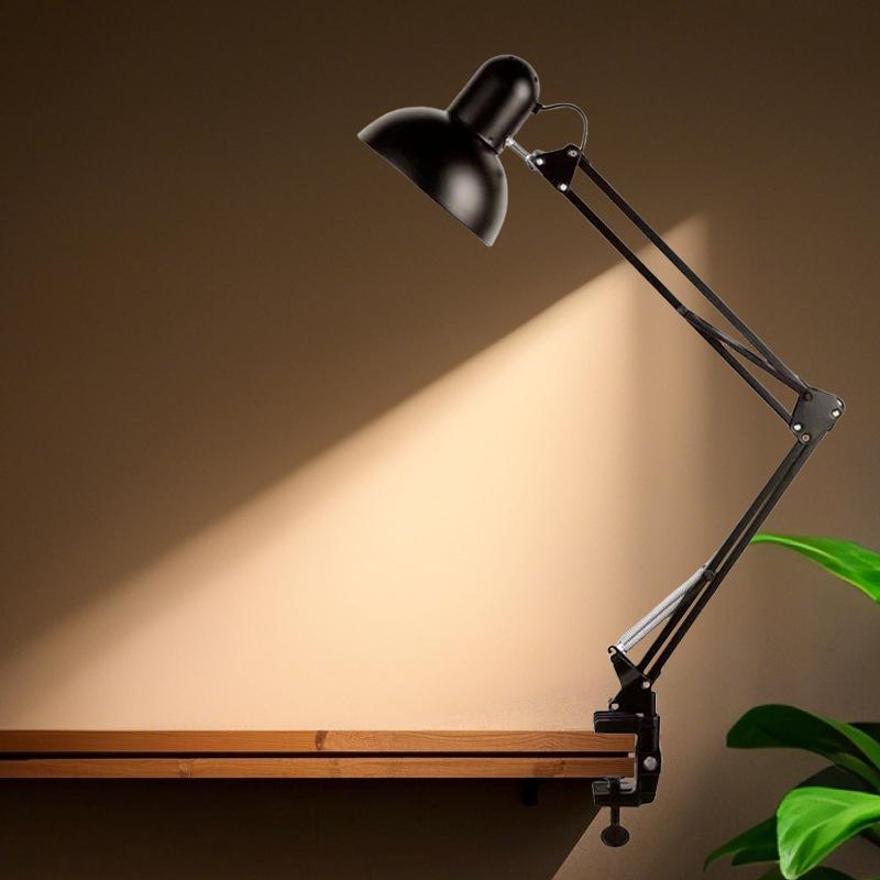LED Adjustable Eye-Friendly Desk Lamp for Study, Reading, and Work with Long Arm and Clip, Ideal for Eyelash Extensions and Manicures.