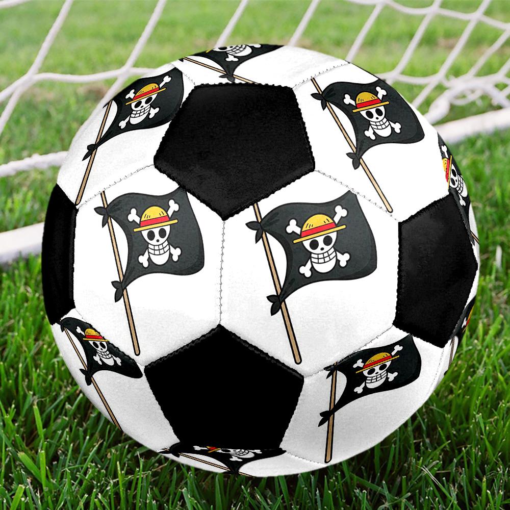 1pc Anime One Piece Logo Football Soccer Ball Size 5 Indoor Soccer Ball Fashion Colorful Backyard Game -Great For Sports Fans Gift HE53