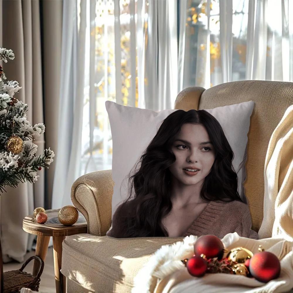 O-Olivia Singer R-Rodrigo Pillow Case Square Pillow Bedroom Sofa Leisure Comfort Cushion Car Living Room Home Decoration 40X40