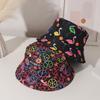 Casual Digital Printed Double-sided Fisherman's Hat with Animal, Flower and Letter Full Printing Flat Top Basin Hat