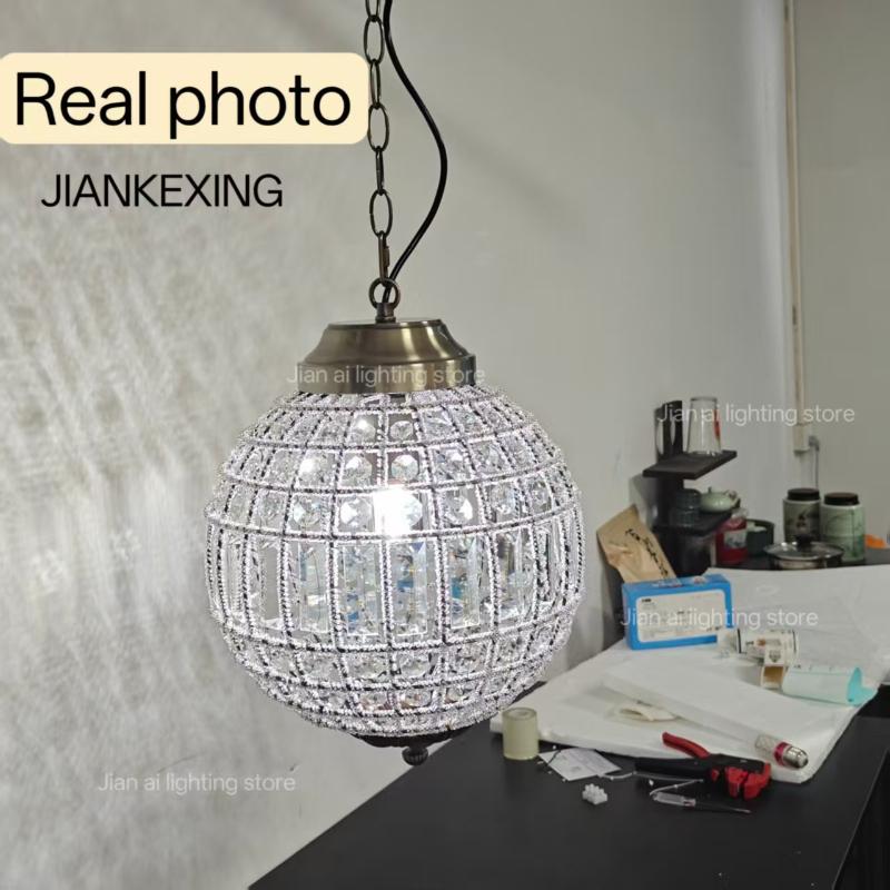 Nordic Modern Globe Crystal Pendant Light Luxury Creative Restaurant Exhibition Hall Lobby Decoration Living Room Main Pendant