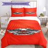 3pcs Duvet Cover Set (1*Duvet Cover + 2*Pillowcase, Without Core), Harley Davidson Print Soft All‑Season Bedding Set, Home Bedroom Decor Gift