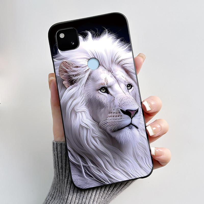 For Google Pixel 4a 4G Case Luxury Cute Love Rabbit Funny Soft Black Matte TPU Silicone Back Protective Cover Slim Thin Casing