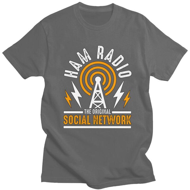 Custom Licensed Ham Retro Radio Operator Tshirts for Men Short Sleeve Casual T Shirt Cool Tshirt Pure Cotton Tee Gift