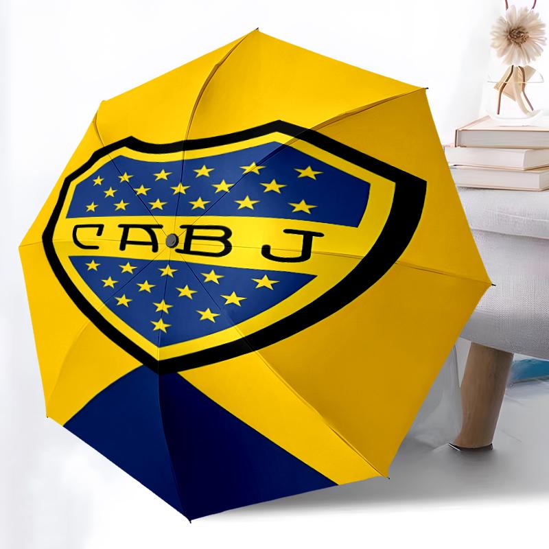 Printed Club Atlético Boca Juniors Printed Folding Umbrella,Outdoor,Leisure,And Travel Umbrella,Durable Umbrella Fabric,Birthday And Holiday Gift