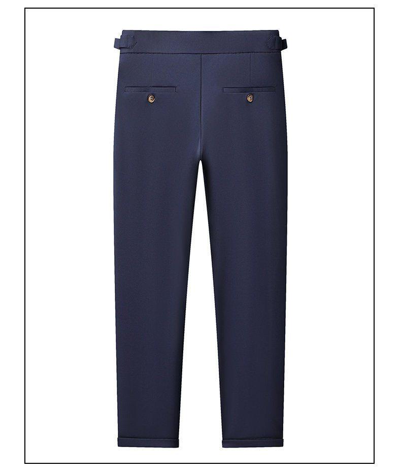 Year-Round Stock: Loose Fit Straight-Cut Business Suit Pants