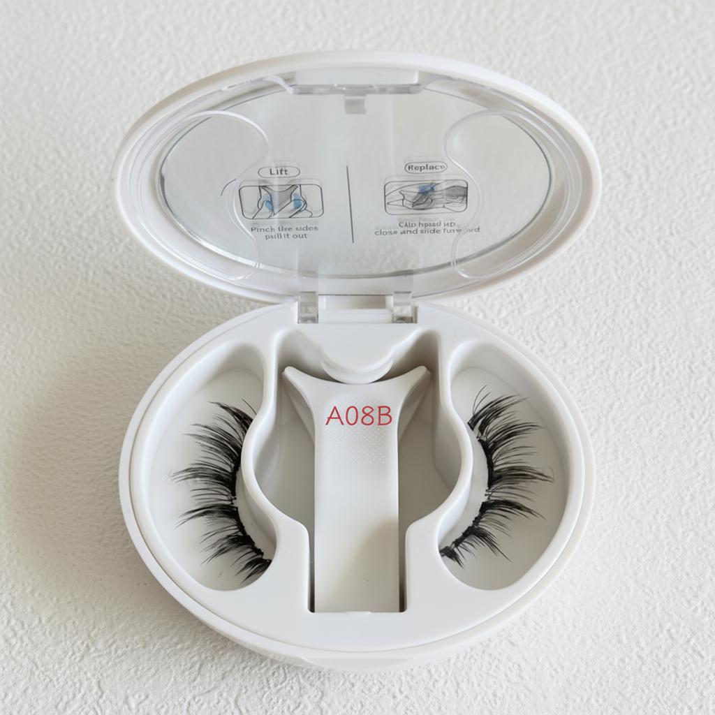 Soft Magnetic Eyelashes Set with Magnetic Liner & Applicator Vegan Cruelty-Free Reusable Lashes
