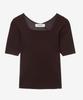 MIND BRIDGE WOMEN [W][Couture] Square Neck Slim Fit Knit - 2 Colors