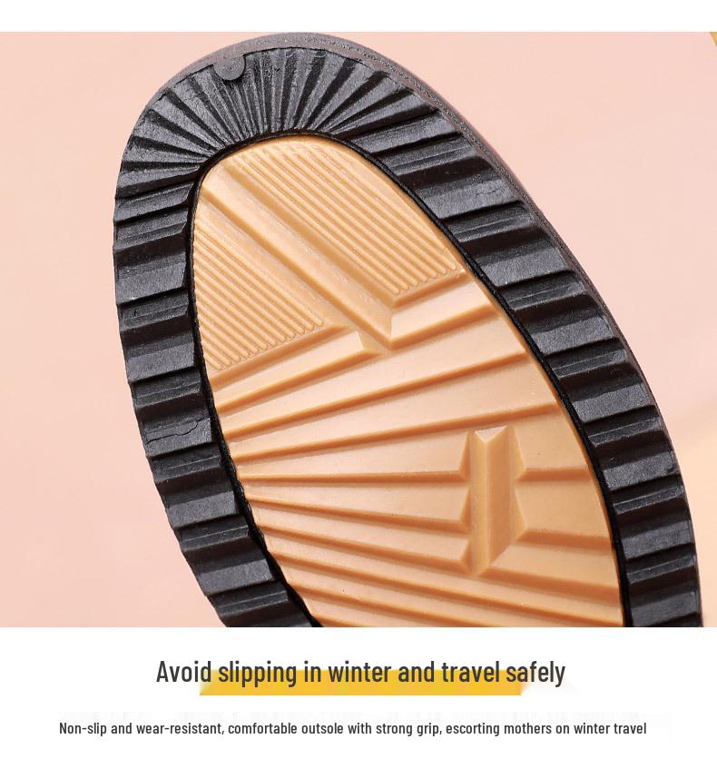 Damen Fleecegefütterte Rutschfeste Winterschuhe für Mittelalte und Ältere