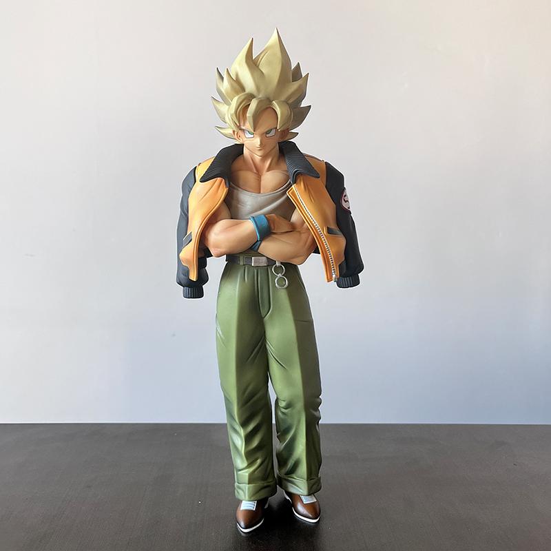 30.5cm Anime VF Casual Outfit Goku GK Figure Desktop Decorative Ornaments Removable Jacket Boy Toy Surprise Gift Collectible