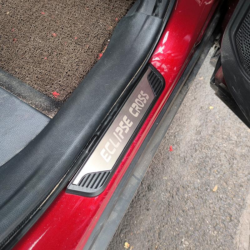 Car Door Sill Threshold Pedal Cover Trim For Mitsubishi Eclipse Cross 2018 2024 Protector Scuff Plate Guards Interior Accessorie