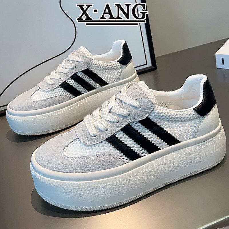 Leather children's shoes versatile platform white shoes spring and summer new heightening board shoes casual sports shoes