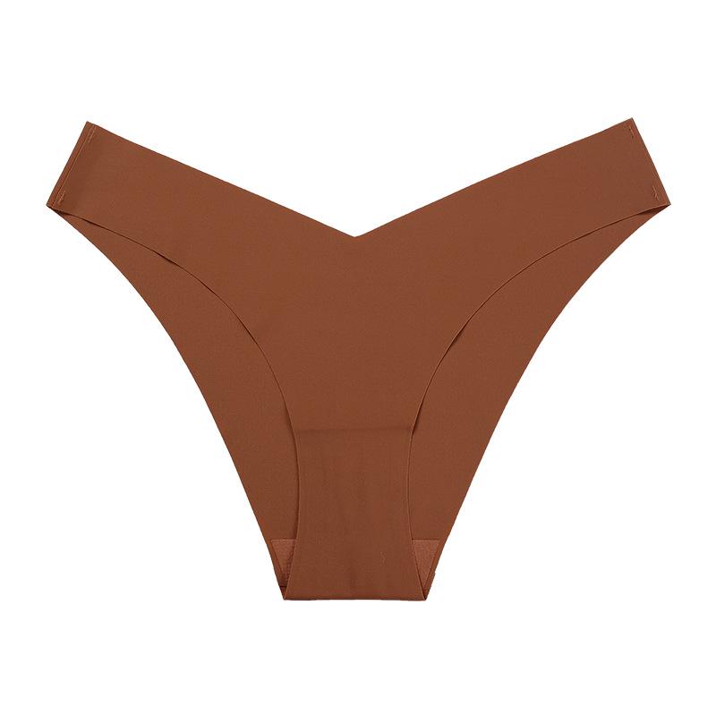 Plus Size Ice Silk Seamless Maternity V-Neck Low Waist One-Piece Sport Breathable Brazilian Panties