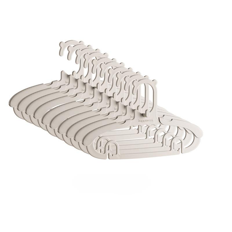 10Pcs Baby Clothes Hangers Adjustable Baby Kids Hangers Stackable Plastic Children's Hangers Suitable for Nursery