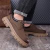 Retro-style Big Head Leather Shoes for Men Fashion Casual New Designer Outdoor Shoes Male Spring Autumn Platform Work Shoe Man