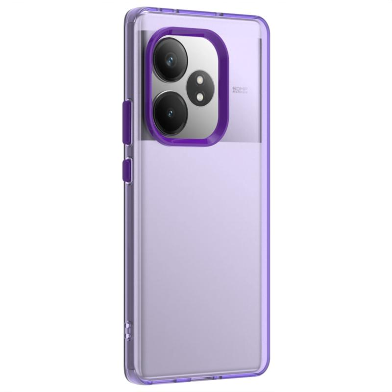 Anti-Drop Candy Color Phone Case For Realme GT 6 Skin-Friendly Matte Transparent Case Realme GT 6 Case Cover For Realme GT Neo 6