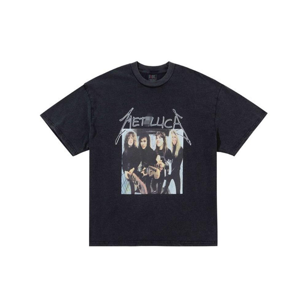 Mote Streetwear Vintage T-skjorter Grafikk Trykt Casual Løs Oversize Bomullsklær Topper T-skjorte For Menn Unisex