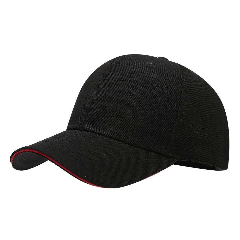 

Maoqing Кепка бейсболка з вишивкою логотипу на замовлення з сендвіч-козирком для подорожей або групових заходів Adjustable чорний/червоний