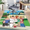 Family Guy Characters Carpet For Playroom Bedroom Living Room Sofa Home Decor Kids Game Area Rug Nonslip Floor Mat