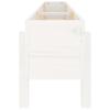 Raised Bed White 160 X 30 X 38 Cm Solid Pine Wood