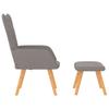 Relax Armchair with Footstool Taupe Fabric