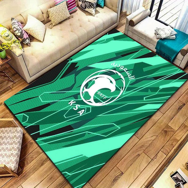 Saudi Arabia National Football Team Carpet Rug for Living Room Bedroom Home Sofa Decoration,Kids play Non-slip Floor Mat