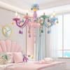 Crystal Led Chandelier European Candle Lustre Restaurant Bedroom Children Room Light American Girl Princess Makaron Pendant Lamp