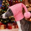 Sombrero de Punto Transpirable Elástico para Perro Cubre Orejas Acogedor Envoltura para Cabeza de Mascota con Bola Calentador para Cuello y Cabeza Protector Uso Diario