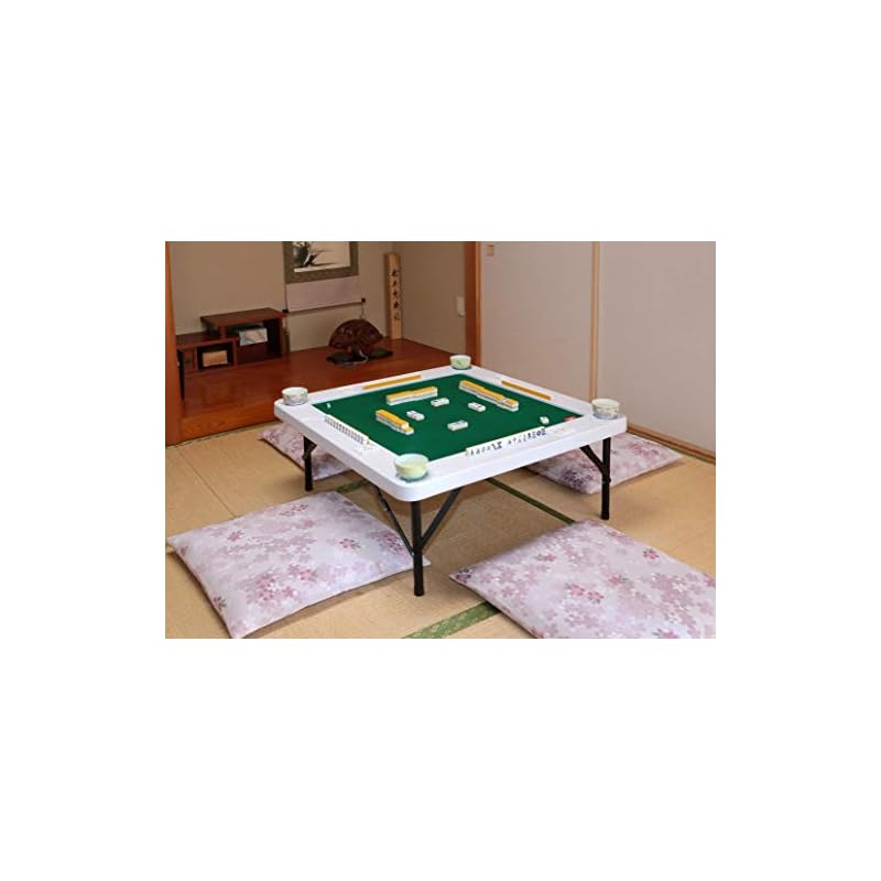 Living Out Two-Height Adjustable Mahjong Table, 88x88x38/71cm, White, Interior Design, Low Table, Dining Table, Mahjong Table, Compact Storage, Easy