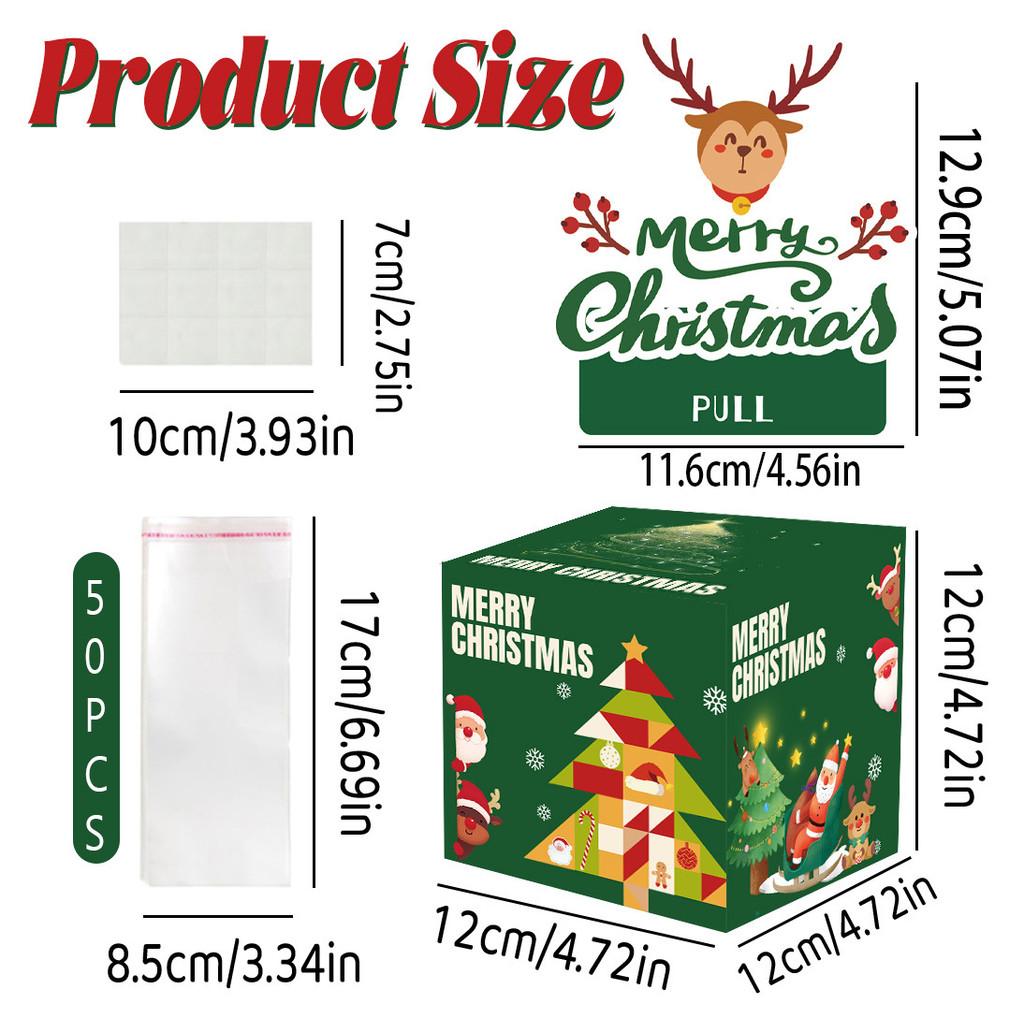 

Santa Red Claus Pattern Paper Gift Box Christmas Decoration Prop Atmosphere