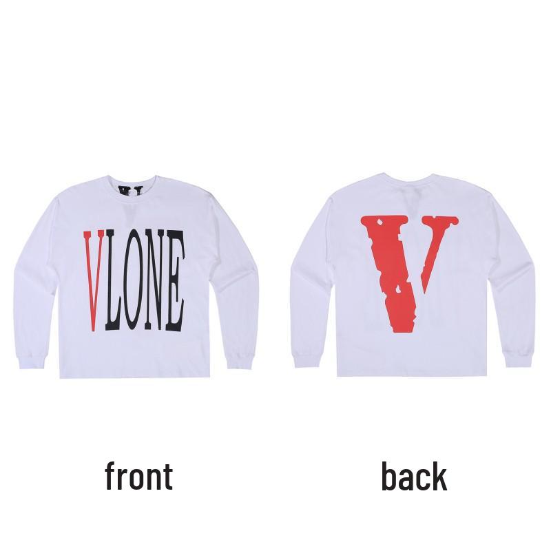 Moletom com Capuz de Manga Longa VLONE Big V Unissex - Estilo Tendência Inspirado em Wang Yibo