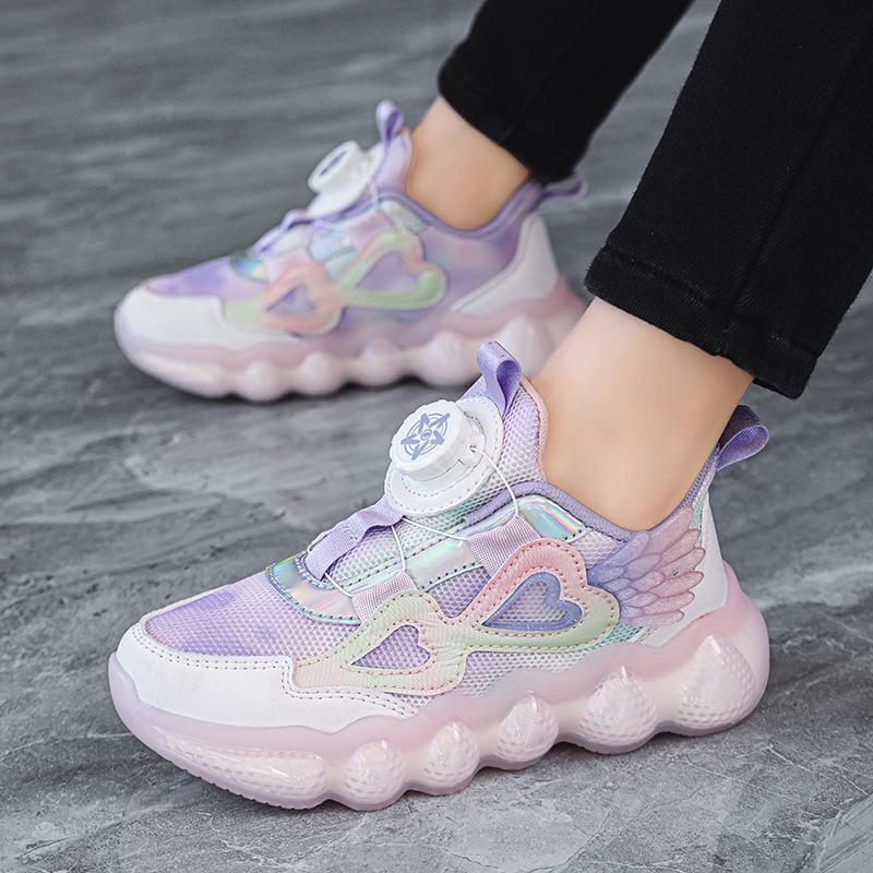 Hot Selling Young Sneakers Fashion Rotating Buckle Outdoor Walking Shoes Winter Warm Thick Soled Anti-friction Kids Casual Shoes
